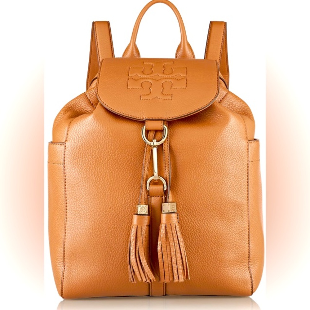 Tory Burch Tan Leather Backpack